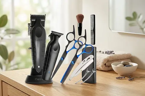 Kit Maquina de Cortar Cabelo Kemei Km 2296 3